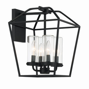 Eurofase - 41958-018 - Four Light Outdoor Wall Sconce - Bastille - Satin Black