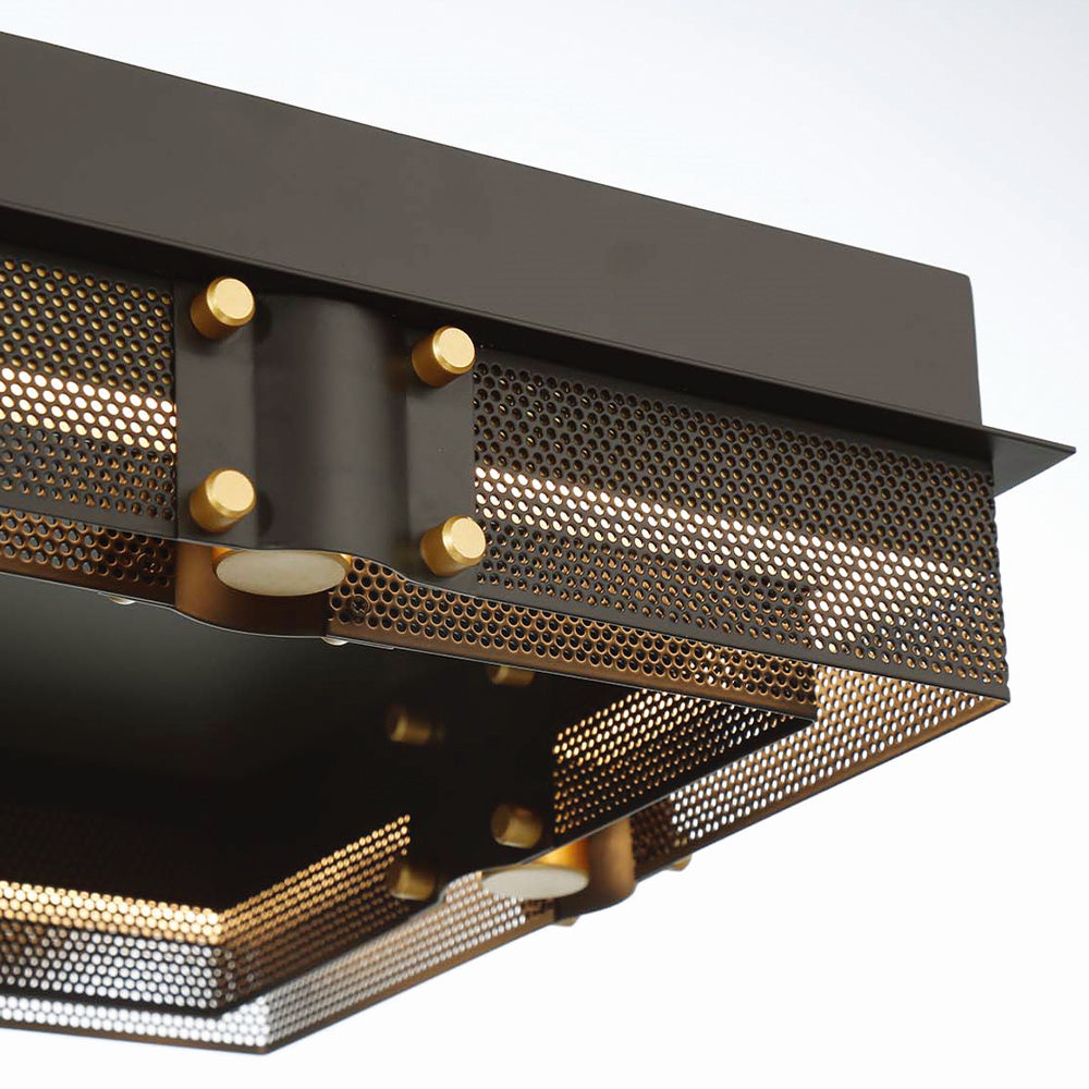 Eurofase - 42715-016 - LED Outdoor Flushmount - Admiral - Black/Gold