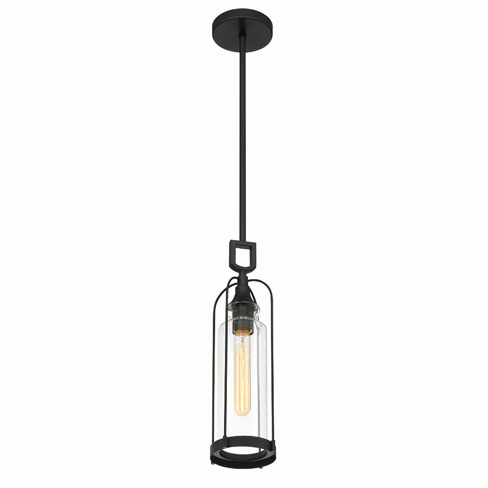 Eurofase - 42727-019 - One Light Outdoor Pendant - Yasmin - Satin Black