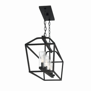 Eurofase - 42740-018 - Four Light Outdoor Chandelier - Bastille - Satin Black