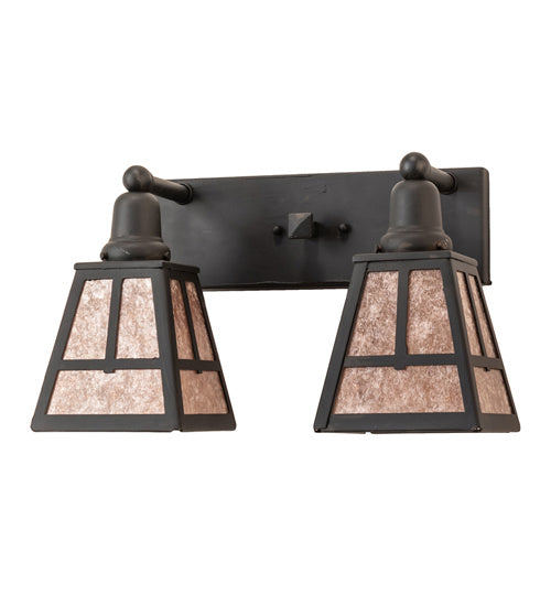 Meyda Tiffany - 241072 - Two Light Vanity - T" Mission" - Costello Black Hand Rubbed Iron