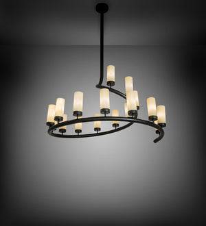 Meyda Tiffany - 241777 - 17 Light Chandelier - French Horn - Flat Black