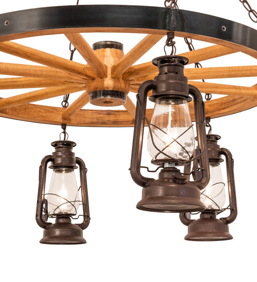 Meyda Tiffany - 242013 - Six Light Chandelier - Miners Lantern - Distressed Rust