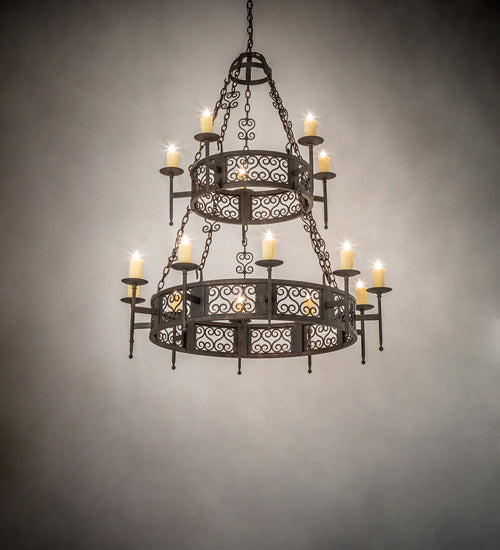 Meyda Tiffany - 242818 - 15 Light Chandelier - Toscano - Gilded Tobacco