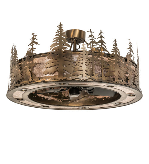 Meyda Tiffany - 243947 - 24 Light Chandel-Air - Tall Pines - Antique Copper