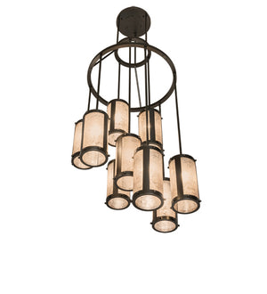 Meyda Tiffany - 245270 - Nine Light Chandelier - Cartier - Exterior Oil Rubbed Bronze