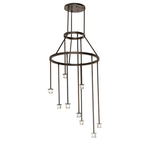 Meyda Tiffany - 245270 - Nine Light Chandelier - Cartier - Exterior Oil Rubbed Bronze