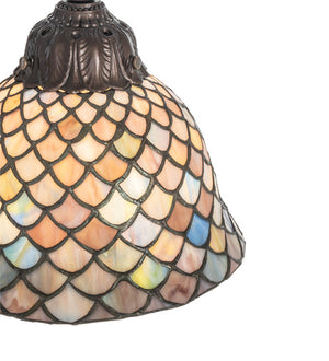 Meyda Tiffany - 245479 - Three Light Table Lamp - Tiffany Fishscale - Mahogany Bronze