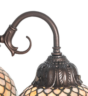 Meyda Tiffany - 245479 - Three Light Table Lamp - Tiffany Fishscale - Mahogany Bronze