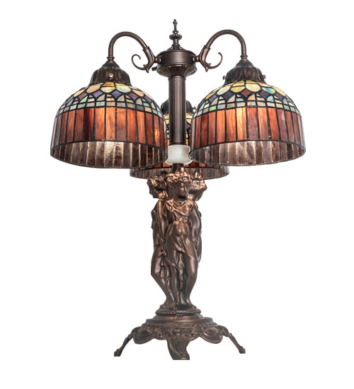 Meyda Tiffany - 245481 - Three Light Table Lamp - Tiffany Candice - Mahogany Bronze