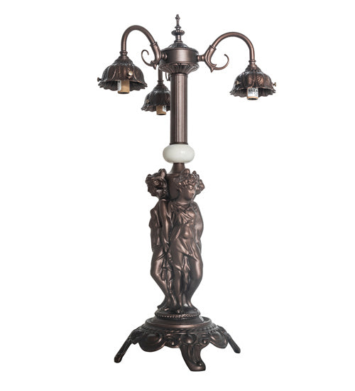 Meyda Tiffany - 245483 - Three Light Table Lamp - Tiffany Hanginghead Dragonfly - Mahogany Bronze