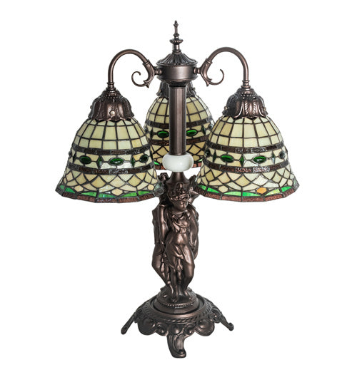 Meyda Tiffany - 245484 - Three Light Table Lamp - Tiffany Roman - Mahogany Bronze