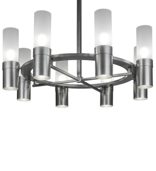 Meyda Tiffany - 246143 - Eight Light Chandelier - Farmington - Nickel