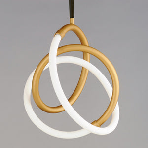 ET2 - E25092-01BKGLD - LED Mini Pendant - Mobius - Black / Gold