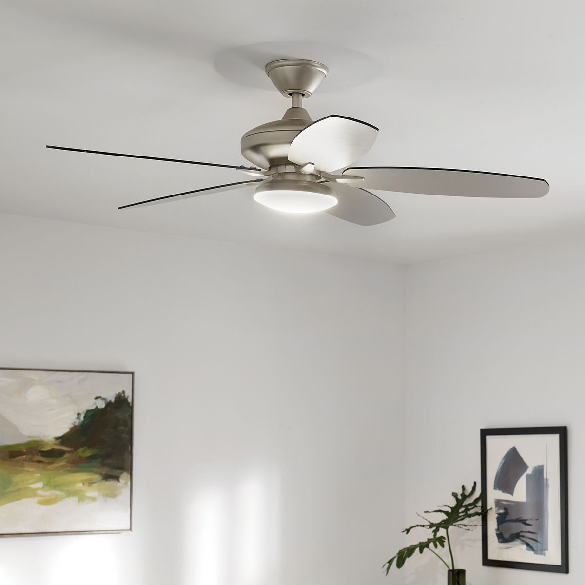 Kichler - 330163NI - 52"Ceiling Fan - Renew Designer - Painted Brushed Nickel