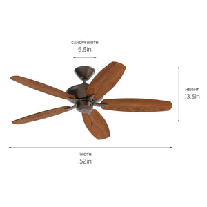 Kichler - 330165SNB - 52"Ceiling Fan - Renew Patio - Satin Natural Bronze