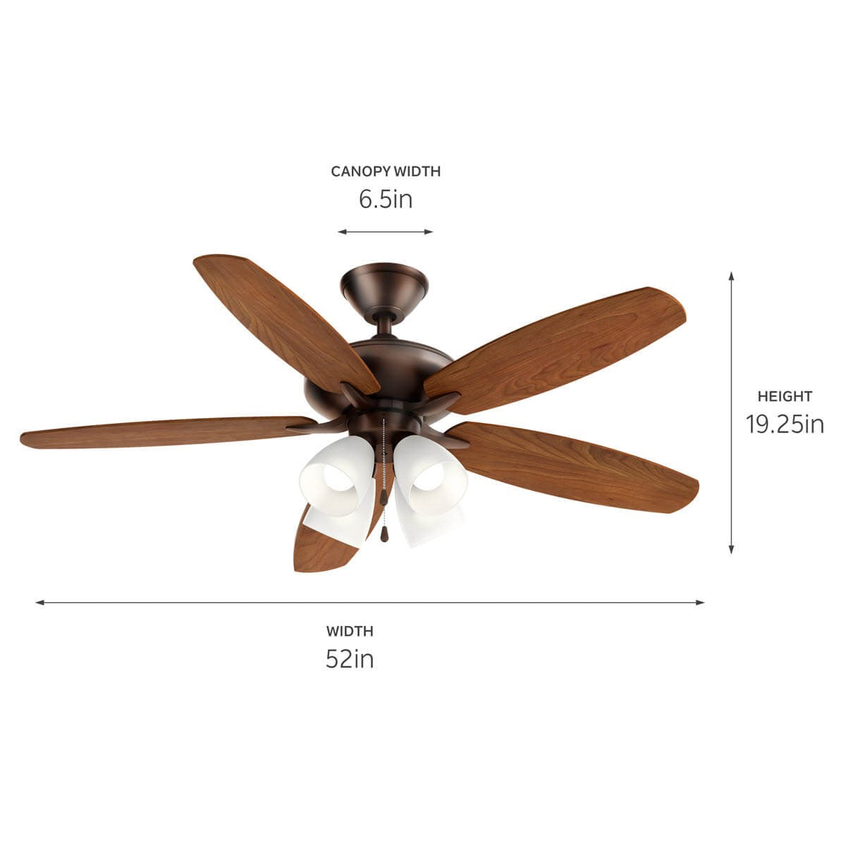 Kichler - 330162OBB - 52"Ceiling Fan - Renew Premier - Oil Brushed Bronze