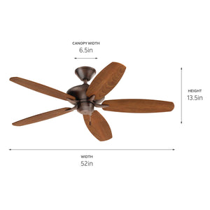 Kichler - 330164OBB - 52"Ceiling Fan - Renew Es - Oil Brushed Bronze