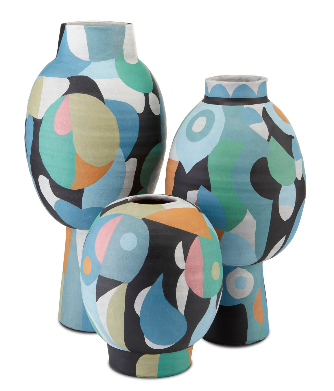 Currey and Company - 1200-0460 - Vase - So Nouveau - Blue/Green/Black/Yellow