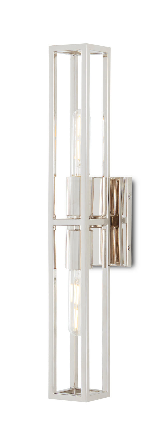 Currey and Company - 5800-0020 - Two Light Wall Sconce - Bagno - Polished Nickel