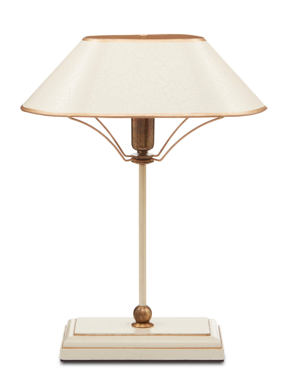 Currey and Company - 6000-0702 - One Light Table Lamp - Daphne - Ivory/Antique Brass/Gold