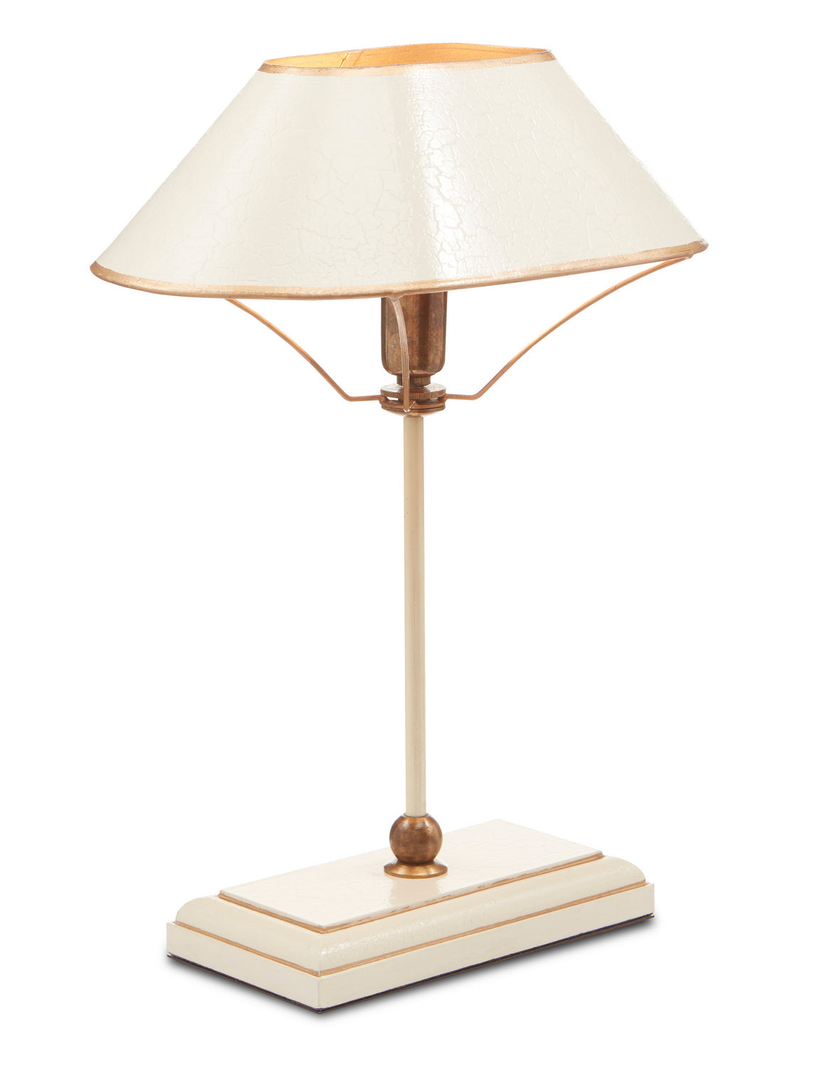 Currey and Company - 6000-0702 - One Light Table Lamp - Daphne - Ivory/Antique Brass/Gold