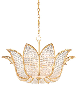 Currey and Company - 9000-0776 - Three Light Chandelier - Bunny Williams - Contemporary Gold Leaf/Clear