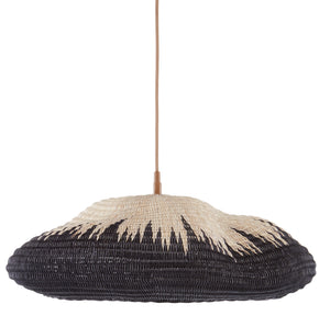 Currey and Company - 9000-0787 - One Light Pendant - Comme Des Paniers - Khaki/Black