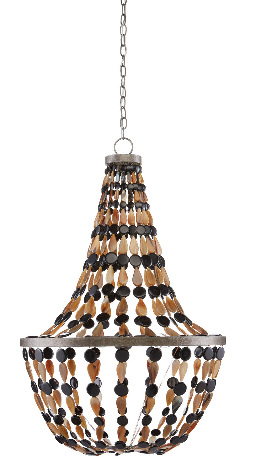 Currey and Company - 9000-0811 - Five Light Chandelier - Osterley - Light Mole/Black/Natural