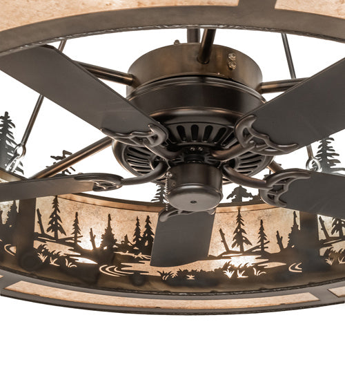 Meyda Tiffany - 241416 - 15 Light Chandel-Air - Wildlife At Dusk - Light Burnished Antique Copper