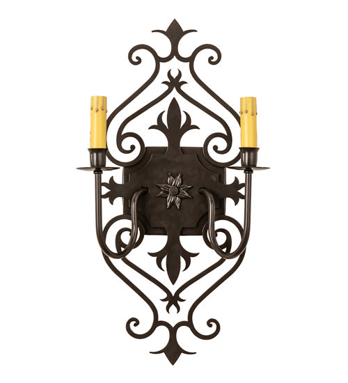 Meyda Tiffany - 241821 - Two Light Wall Sconce - Louisa - Timeless Bronze