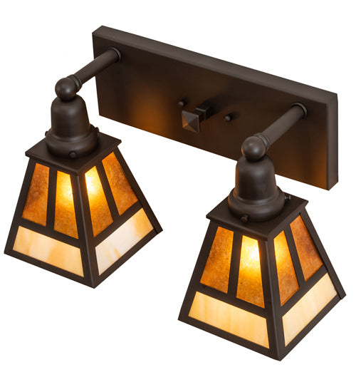 Meyda Tiffany - 242401 - Two Light Vanity - T" Mission" - Oil Rubbed Bronze