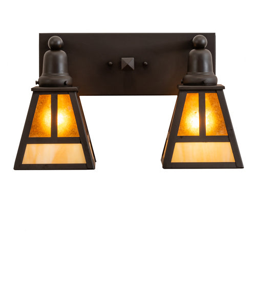 Meyda Tiffany - 242401 - Two Light Vanity - T" Mission" - Oil Rubbed Bronze