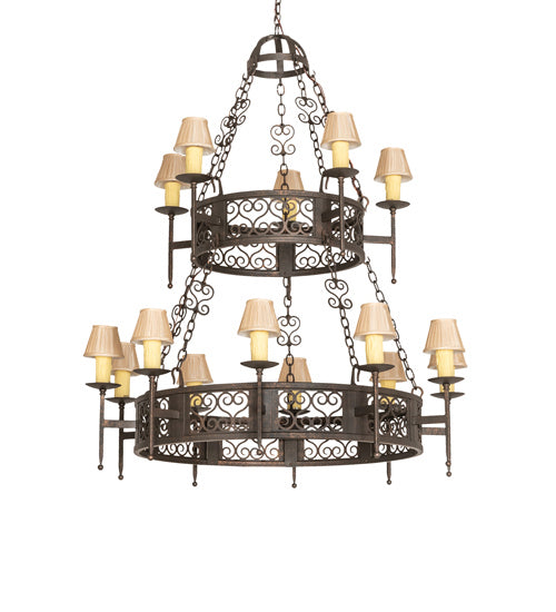 Meyda Tiffany - 244797 - 15 Light Chandelier - Toscano - Gilded Tobacco