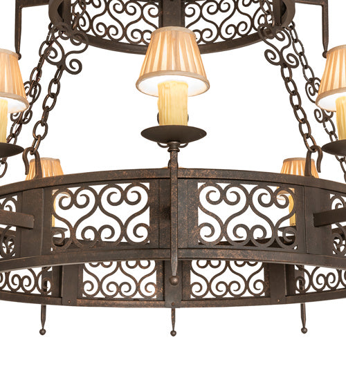 Meyda Tiffany - 244797 - 15 Light Chandelier - Toscano - Gilded Tobacco