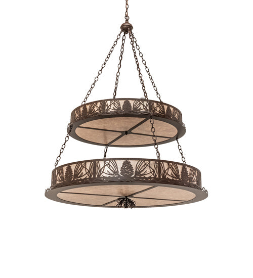 Meyda Tiffany - 245990 - 14 Light Pendant - Mountain Pine - Cafe Noir