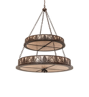 Meyda Tiffany - 245990 - 14 Light Pendant - Mountain Pine - Cafe Noir