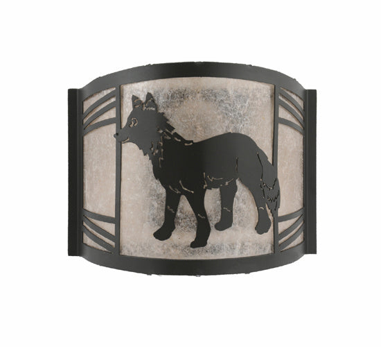 Meyda Tiffany - 247049 - One Light Wall Sconce - Fox On The Loose - Textured Black