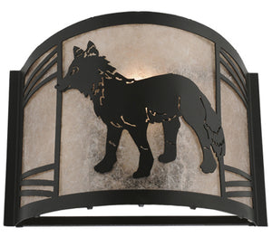 Meyda Tiffany - 247049 - One Light Wall Sconce - Fox On The Loose - Textured Black