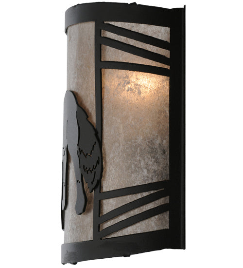 Meyda Tiffany - 247049 - One Light Wall Sconce - Fox On The Loose - Textured Black