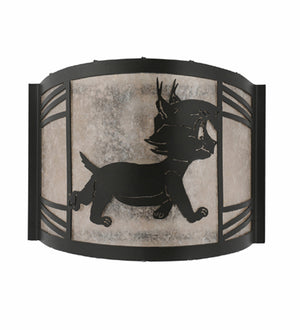 Meyda Tiffany - 247183 - One Light Wall Sconce - Lynx On The Loose - Textured Black