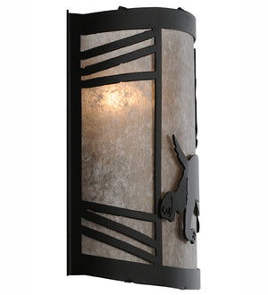 Meyda Tiffany - 247183 - One Light Wall Sconce - Lynx On The Loose - Textured Black