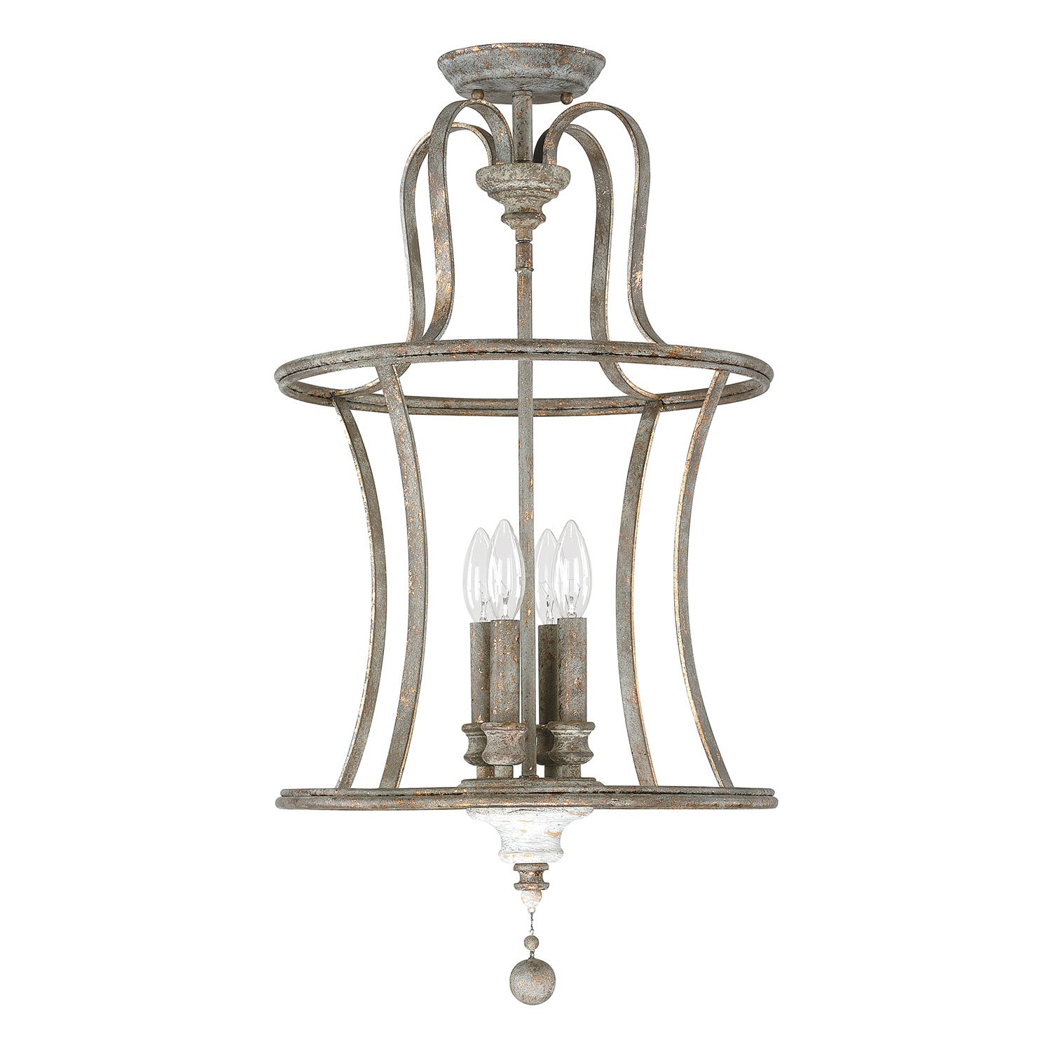 Capital Lighting - 9A200A - Four Light Pendant - Zoe - French Antique