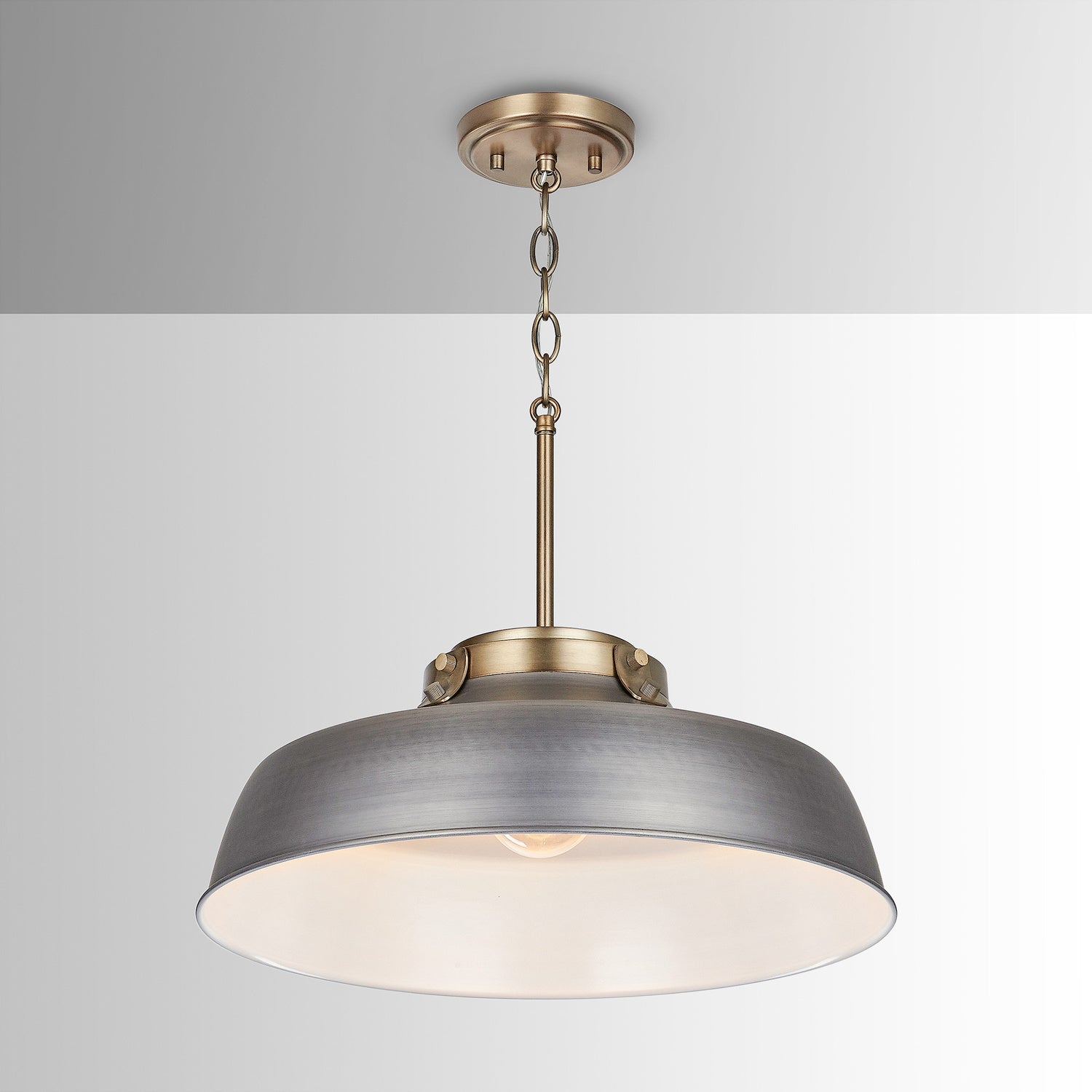 Capital Lighting - 9D329A - One Light Pendant - Oakwood - Antique Nickel