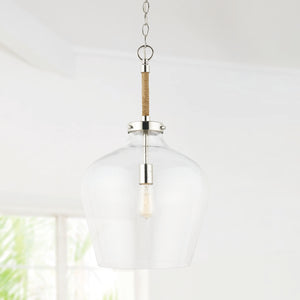 Capital Lighting - 9F371A - One Light Pendant - Boland - Polished Nickel