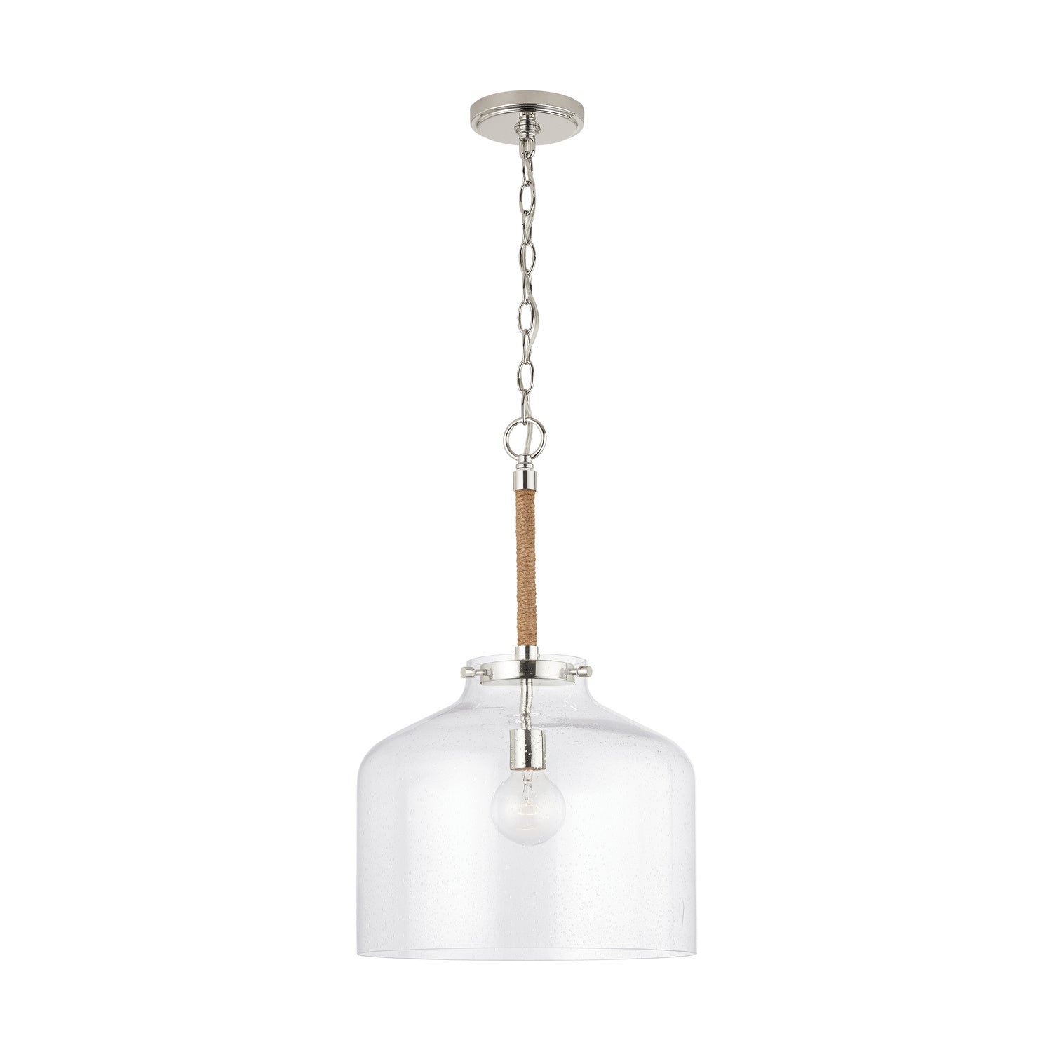 Capital Lighting - 9F373A - One Light Pendant - Corde - Polished Nickel