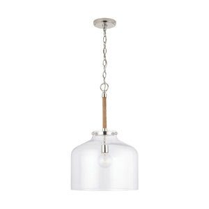 Capital Lighting - 9F373A - One Light Pendant - Corde - Polished Nickel