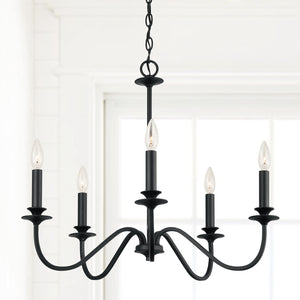 Capital Lighting - 9F375A - Five Light Chandelier - Weston - Matte Black