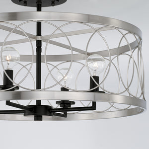 Capital Lighting - AA1002BT - Four Light Semi-Flush Mount - Madeline - Black Tie