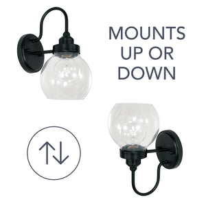 Capital Lighting - AA1014MB - One Light Wall Sconce - Brecken - Matte Black